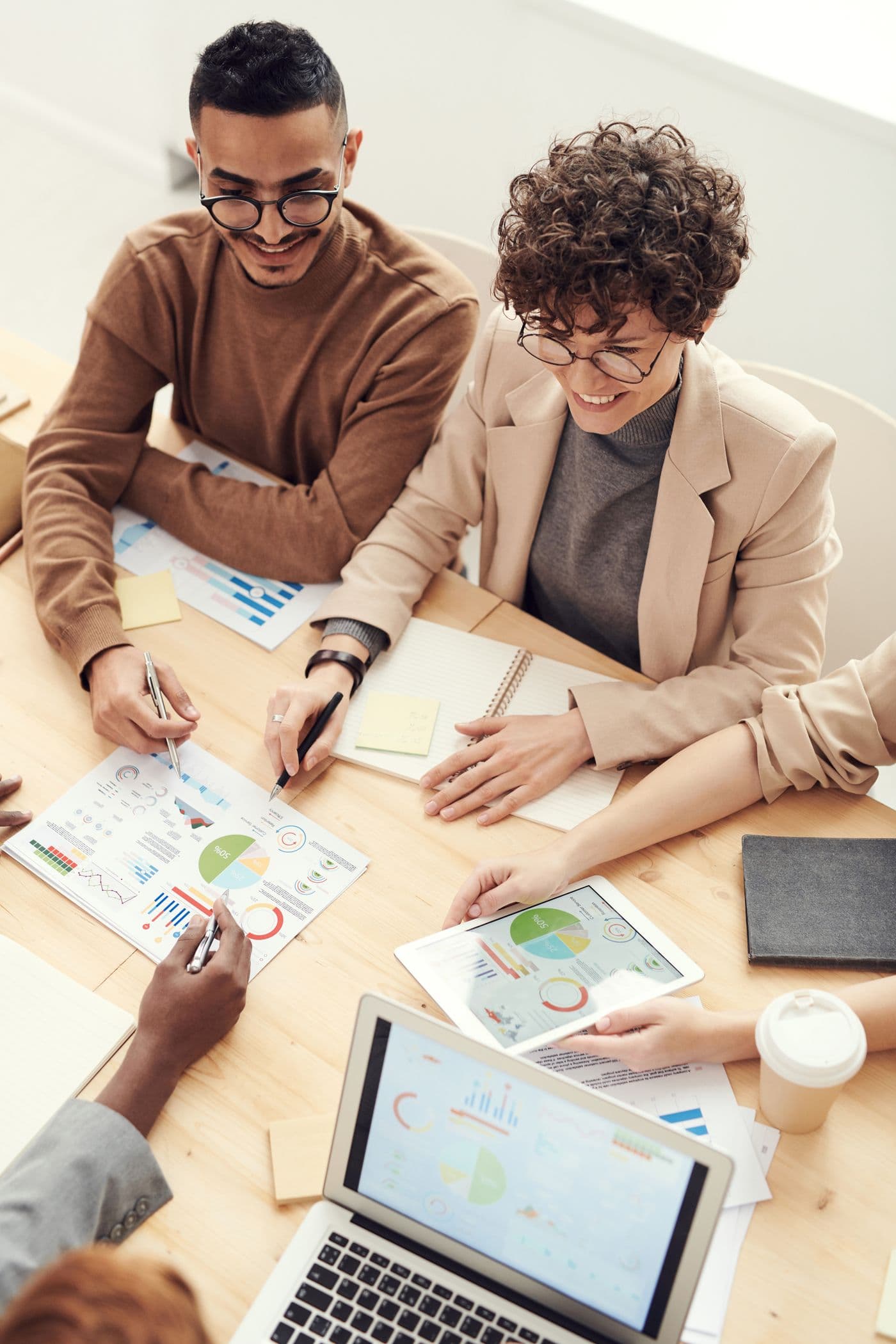 Colleagues collaborating in a private meeting